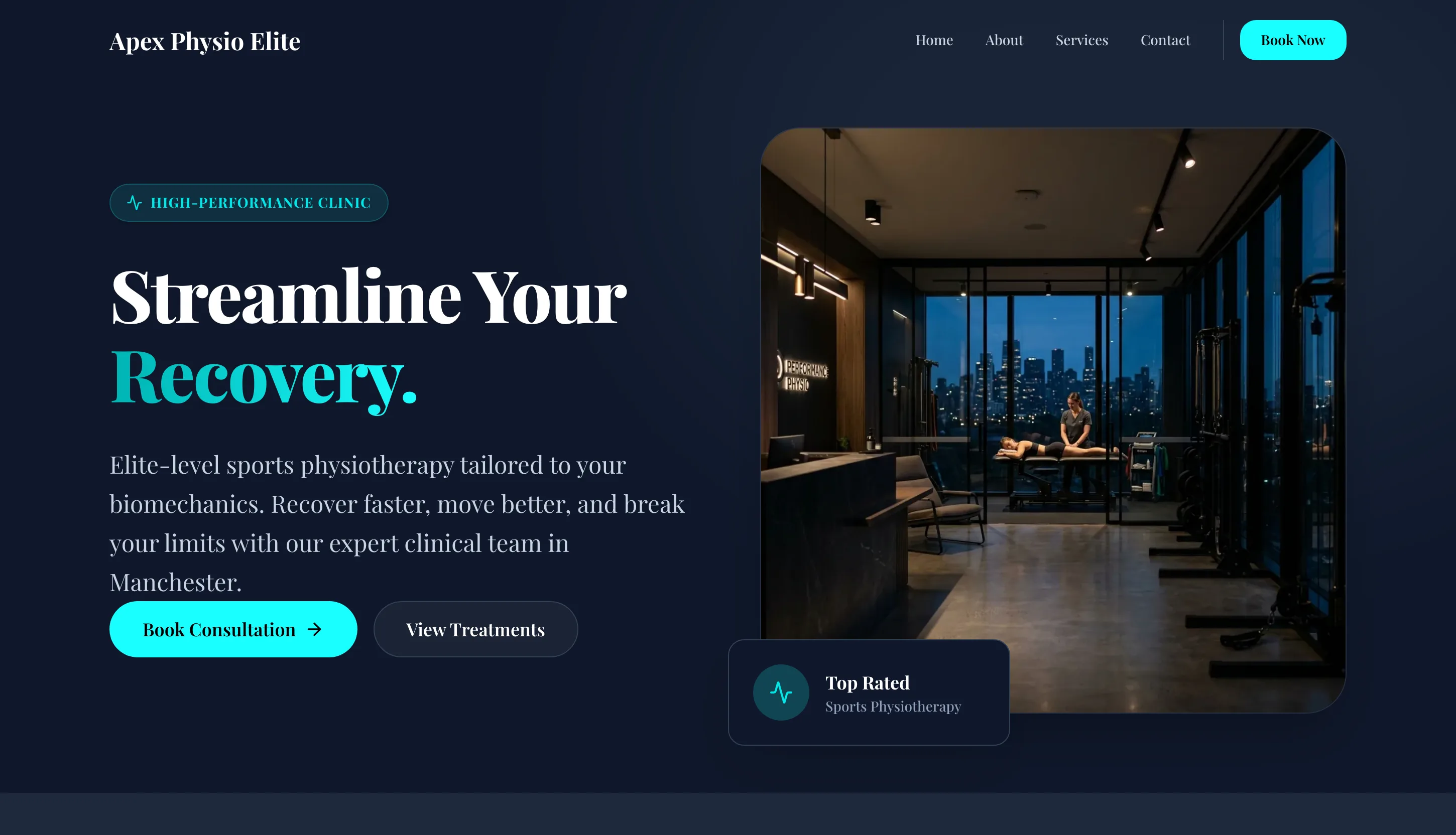 Peak Physio — a healthcare website by AB Web Studio