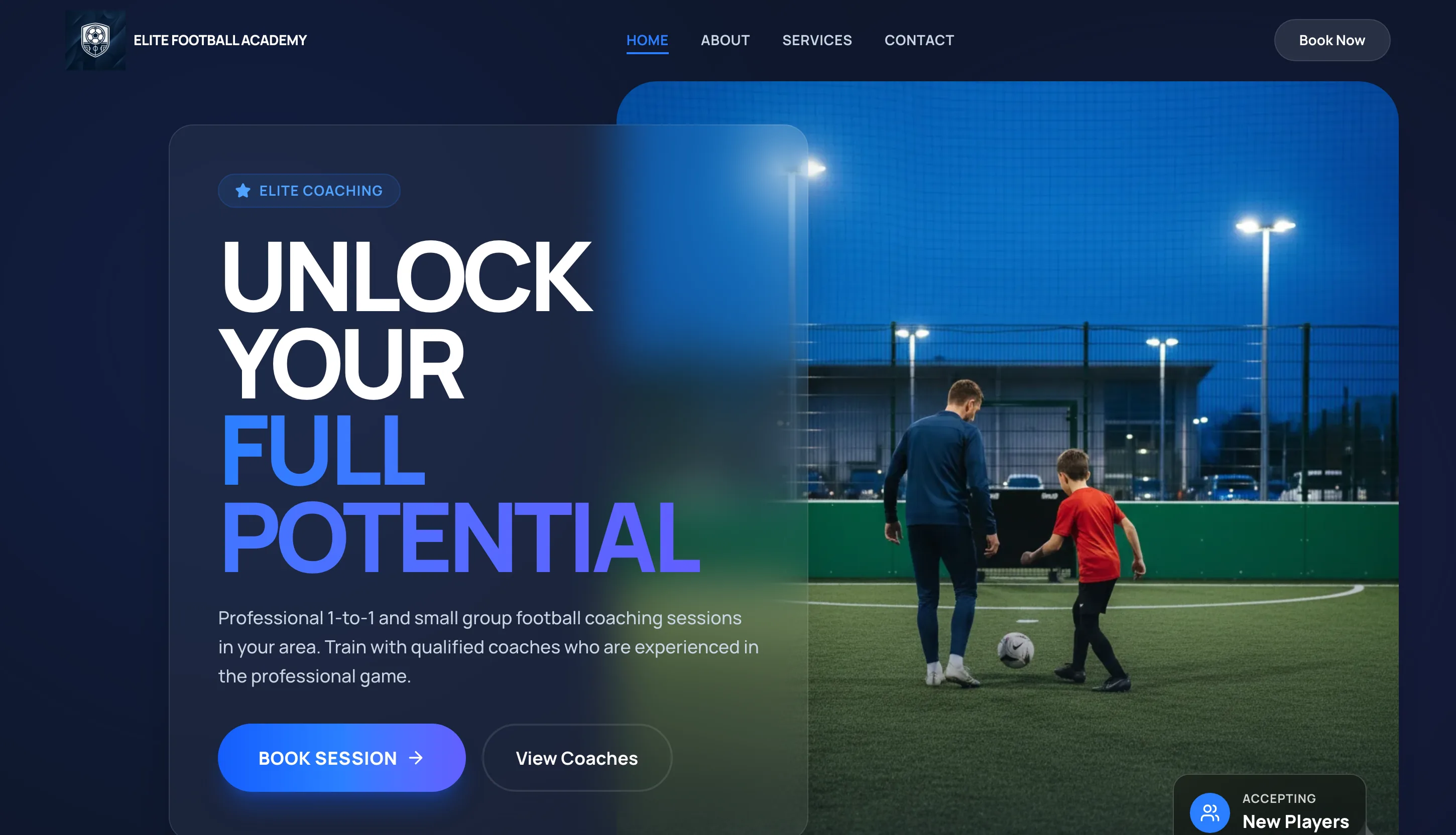 Football coaching — a sport website by AB Web Studio